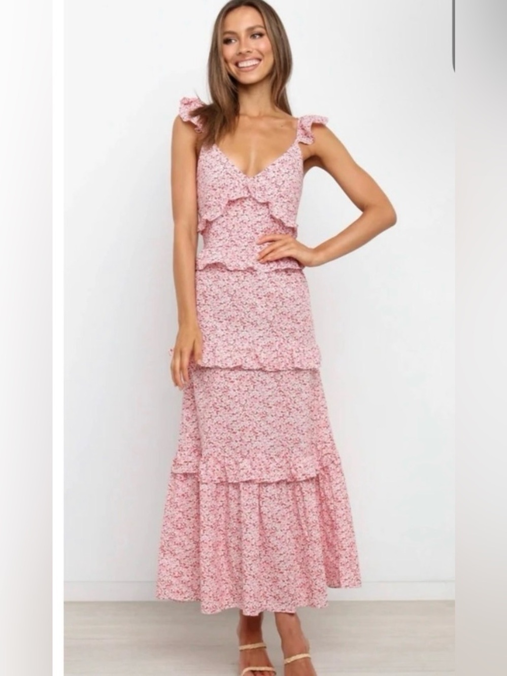 Petal + Pup Aspa tiered maxi dress